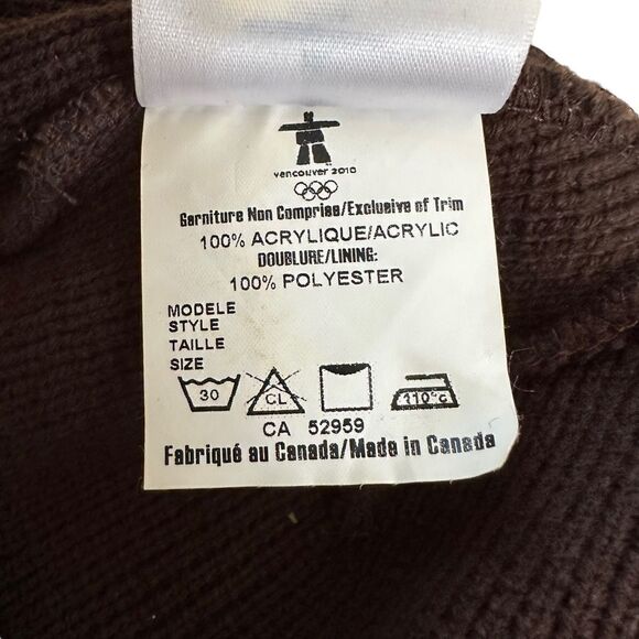Unbranded ~ Made in Canada ~ Brown Quatchi Beanie ~ 2010 Vancouver Olympics - Picture 5 of 8